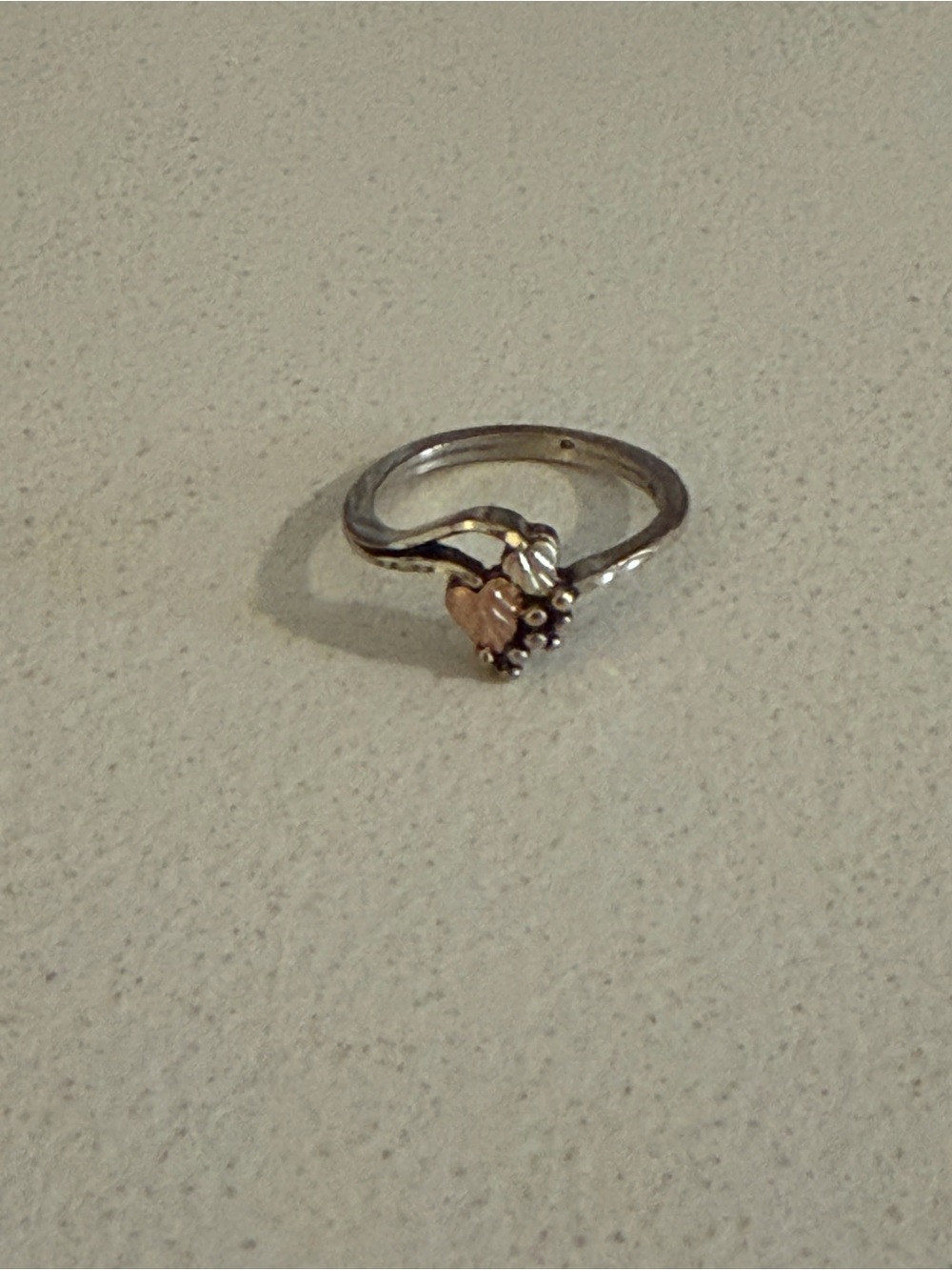 Black Hills Gold, Sterling Ring in Rose Gold and Silver